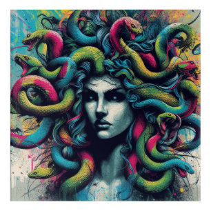 rainbow medusa acrylic print