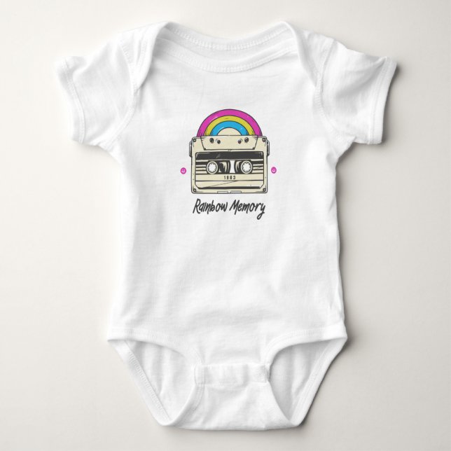 Rainbow Memory Baby Bodysuit (Front)
