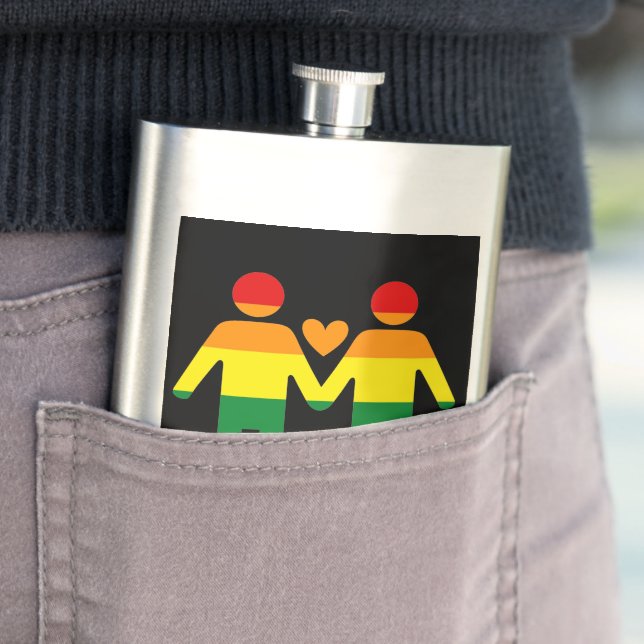 Rainbow Men Flask (In Situ)