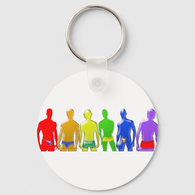 Rainbow Men Keychain (Front)