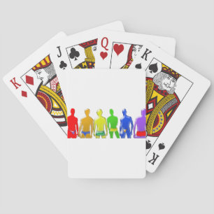 Rainbow Men Poker Cards