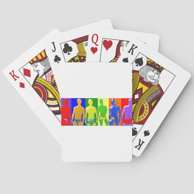 Rainbow Men Poker Cards (Back)