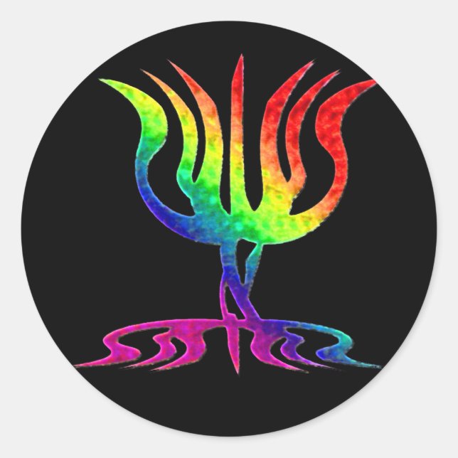 Rainbow Menorah Stickers (Front)