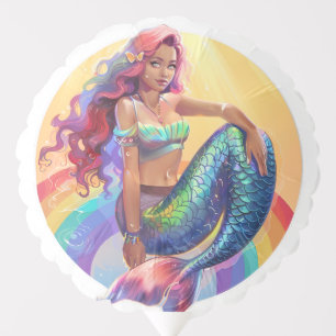 Rainbow Mermaid Balloon