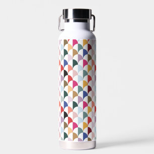 Rainbow Mermaid Bright Scales Geometric Womens Water Bottle