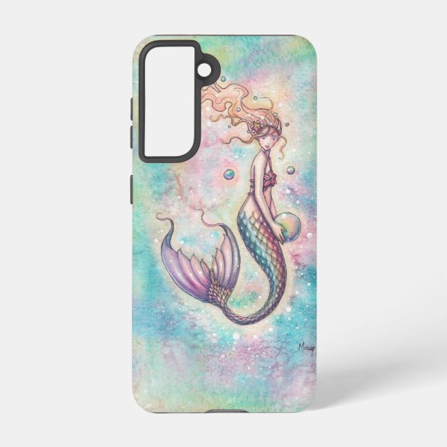 Rainbow Mermaid by Molly Harrison Fantasy Art Samsung Galaxy Case (Back)
