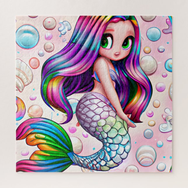 Rainbow Mermaid    Jigsaw Puzzle (Vertical)