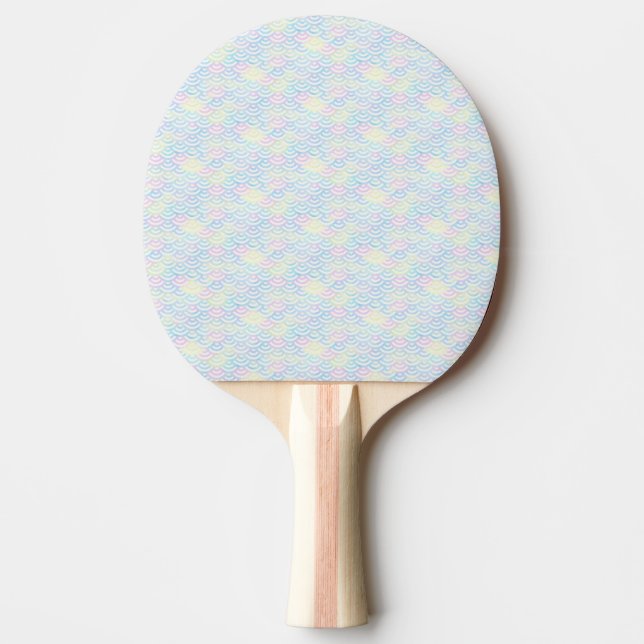 Rainbow Mermaid Pastel Ping-Pong Paddle (Front)