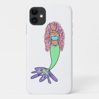 rainbow mermaid pink blue purple green black curly