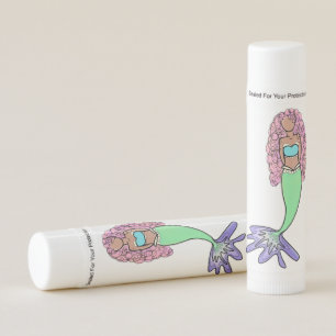 rainbow mermaid pink blue purple green black curly lip balm