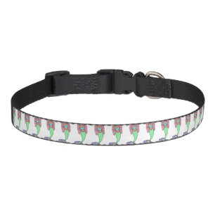 rainbow mermaid pink blue purple green black curly pet collar