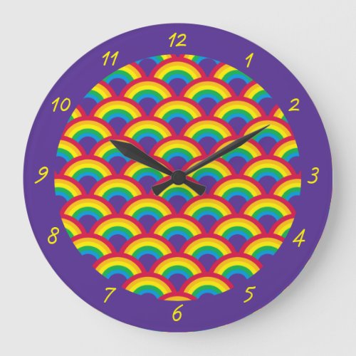 Rainbow Mermaid Scale Acrylic Wall Clock