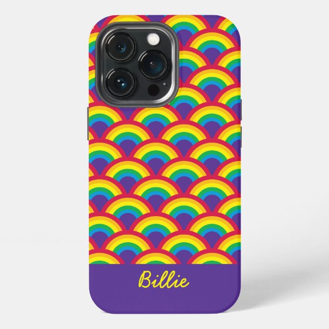 Rainbow Mermaid Scale Iphone Case (Back)
