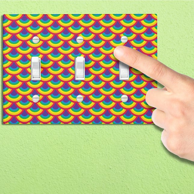 Rainbow Mermaid Scale Light Switch Cover (Creator Uploaded)