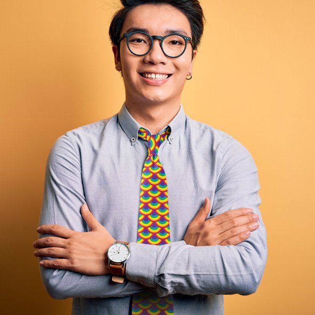 Rainbow Mermaid Scale Neck Tie (Creator Uploaded)