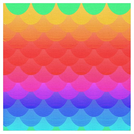 rainbow mermaid scales ombre fabric