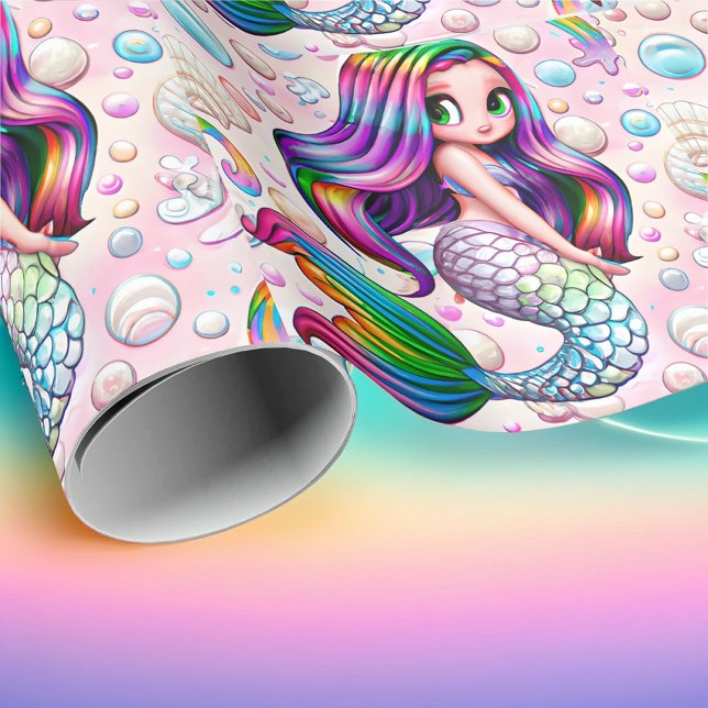 Rainbow Mermaid    Wrapping Paper (Creator Uploaded)