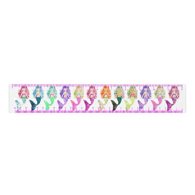 Rainbow Mermaids Ruler (Front)