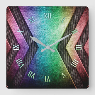 Rainbow Metal design wall clock