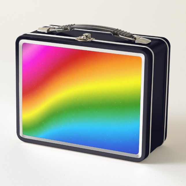 Rainbow Metal Lunch Box (Front)