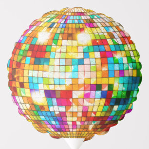Rainbow Metallic Disco Ball Balloon