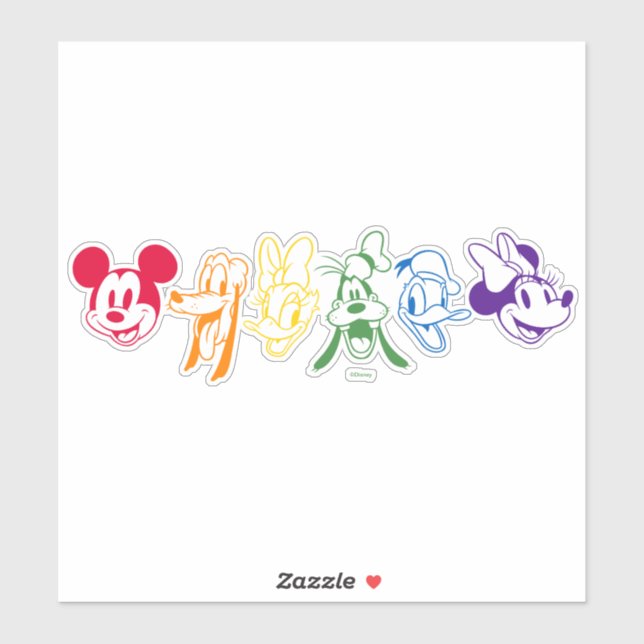 Rainbow Mickey and Friends 2 Sticker (Sheet)
