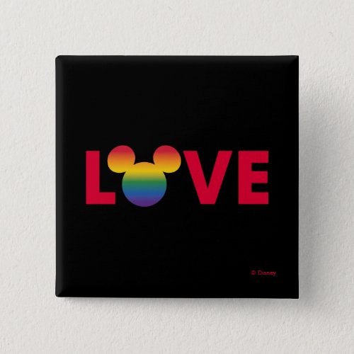 Rainbow Mickey Icon LOVE Button