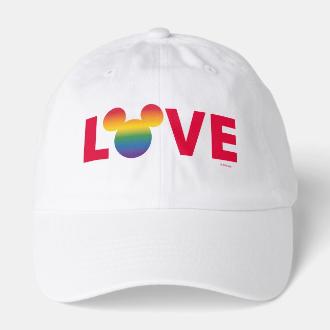 Rainbow Mickey Icon LOVE Hat (Front)