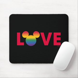 Rainbow Mickey Icon LOVE Mouse Pad