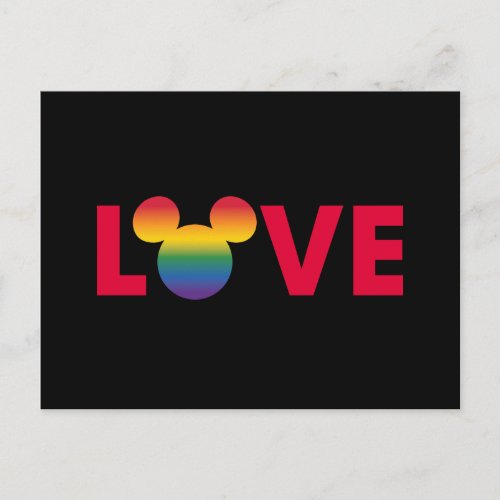 Rainbow Mickey Icon LOVE Postcard