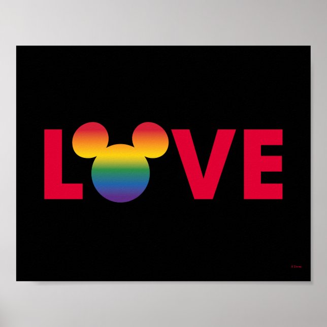 Rainbow Mickey Icon LOVE Poster (Front)
