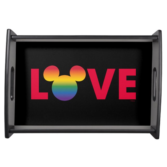 Rainbow Mickey Icon LOVE Serving Tray (Front)