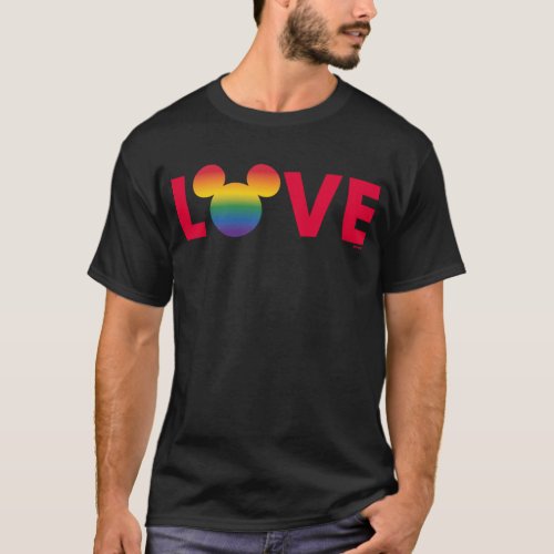 Rainbow Mickey Icon LOVE T_Shirt