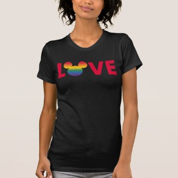 Rainbow Mickey Icon Love T-shirt by MickeyAndFriends at Zazzle