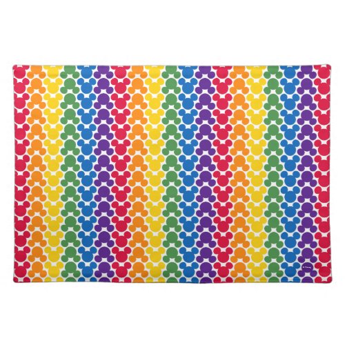 Rainbow Mickey Icon Pattern Cloth Placemat