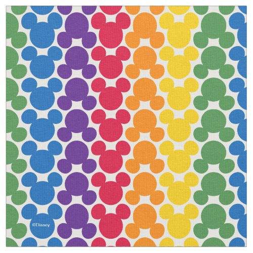 Rainbow Mickey Icon Pattern Fabric