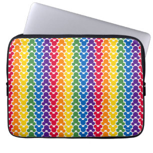 Rainbow Mickey Icon Pattern Laptop Sleeve