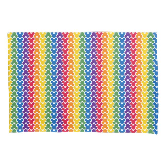 Rainbow Mickey Icon Pattern Pillow Case (Front)