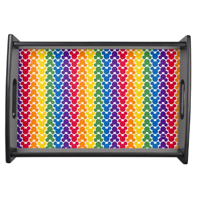 Rainbow Mickey Icon Pattern Serving Tray (Front)