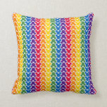 Rainbow Mickey Icon Pattern Throw Pillow