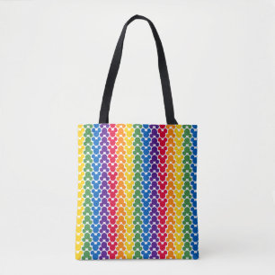 Rainbow Mickey Icon Pattern Tote Bag