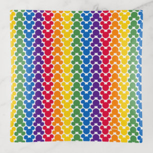 Rainbow Mickey Icon Pattern Trinket Tray