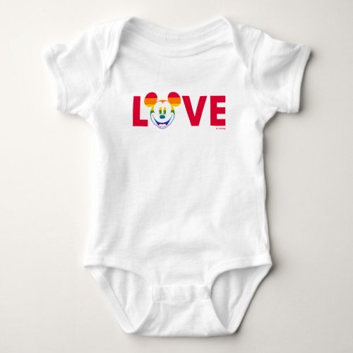 Rainbow Mickey LOVE Baby Bodysuit