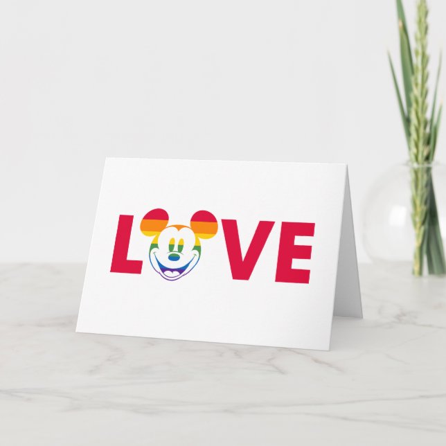 Rainbow Mickey LOVE Card (Front)
