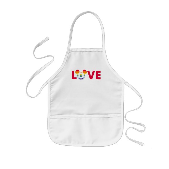Rainbow Mickey LOVE Kids' Apron (Front)