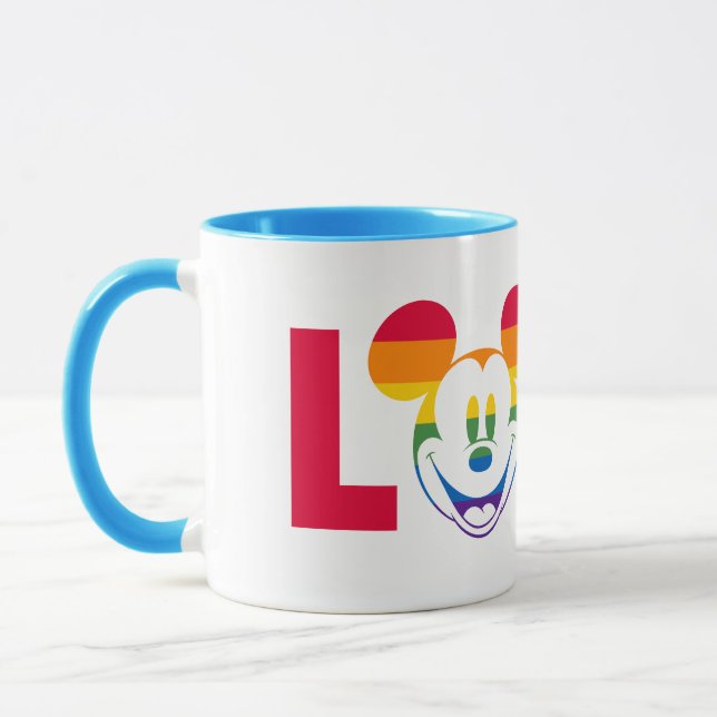 Rainbow Mickey LOVE Mug (Left)