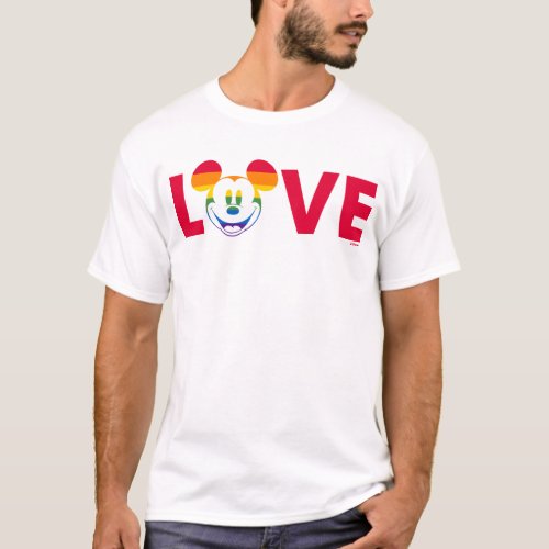 Rainbow Mickey LOVE T_Shirt