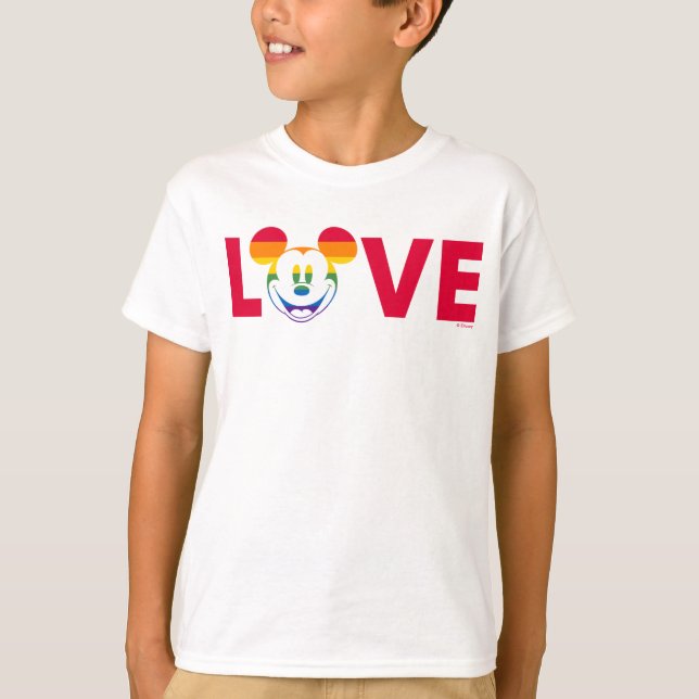 Rainbow Mickey LOVE T-Shirt (Front)