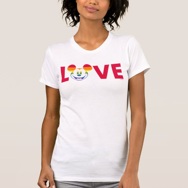Rainbow Mickey LOVE T-Shirt (Front)