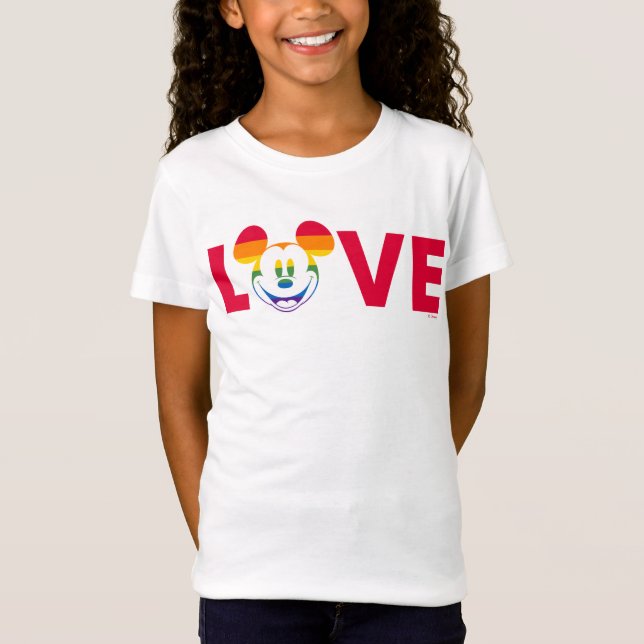 Rainbow Mickey LOVE T-Shirt (Front)